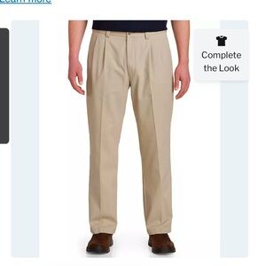 Khaki Mens Khaki- pleated front - Big and Tall